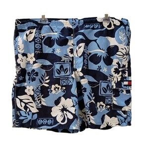 Tommy Hilfiger Swim Trunks Large Mens Floral Print Hawaiian Shorts